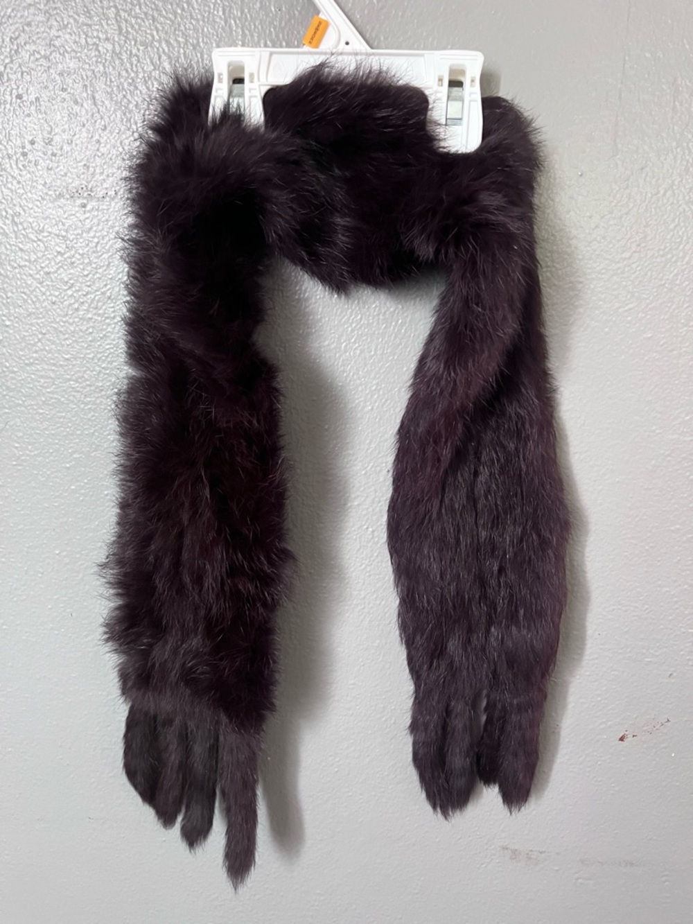 Mink Fur Scarf - dark brown / Black